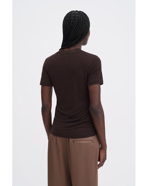 Filippa K Brown Lyocell Cashmere Tee