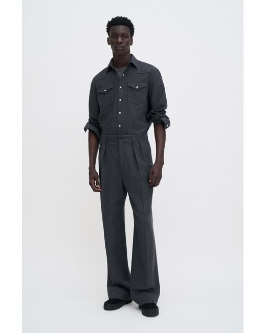 Filippa K Black Milo Flannel Trousers for men