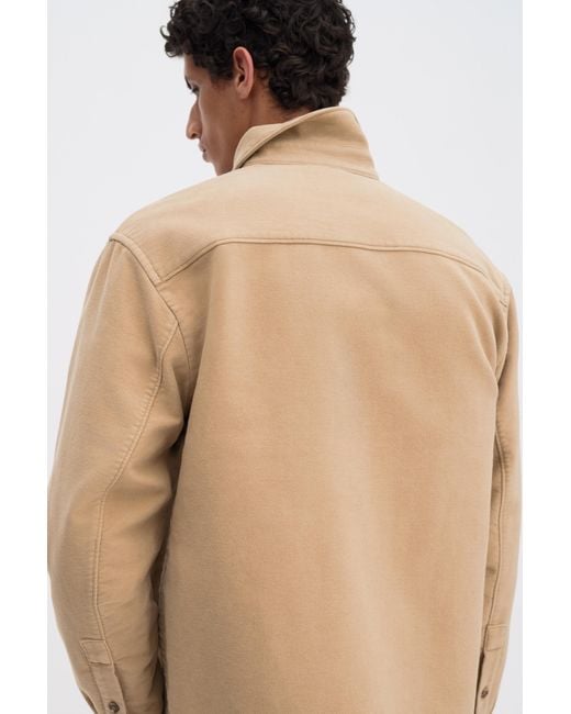 Filippa K Natural Moleskin Patch Pocket Overshirt for men