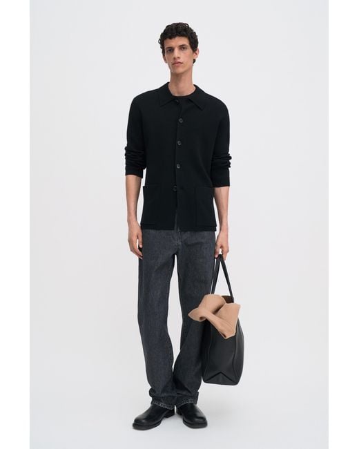 Filippa K Black Wool Milano Knit Blazer for men