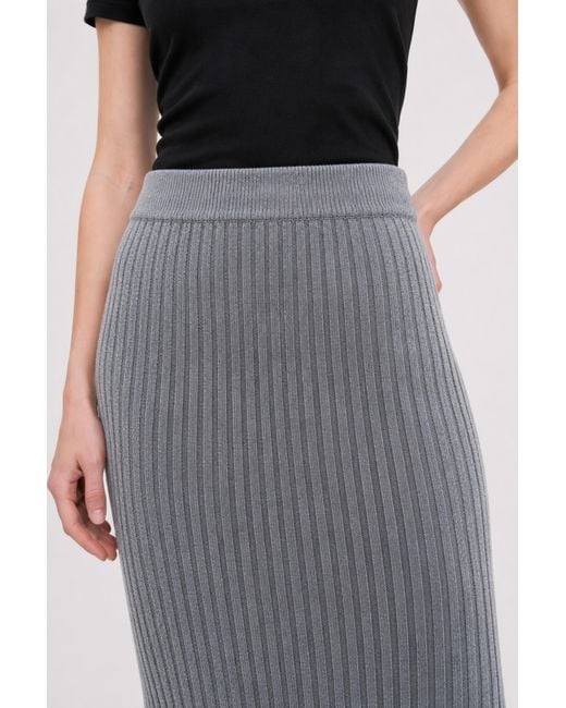 Filippa K Gray Rib Knit Skirt