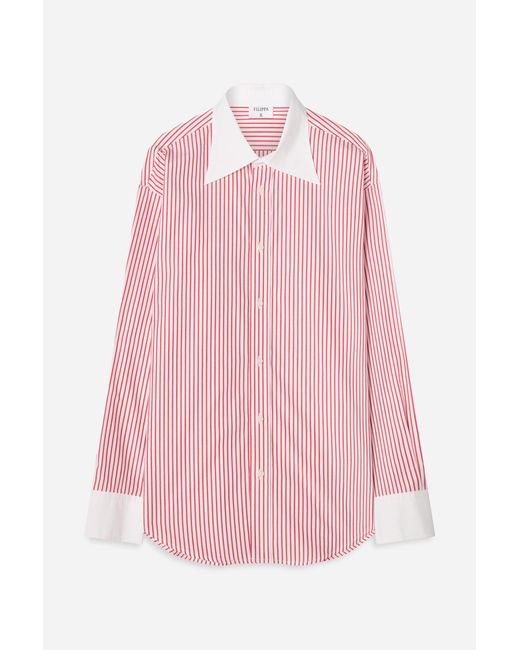 Filippa K Pink Striped Cotton Shirt