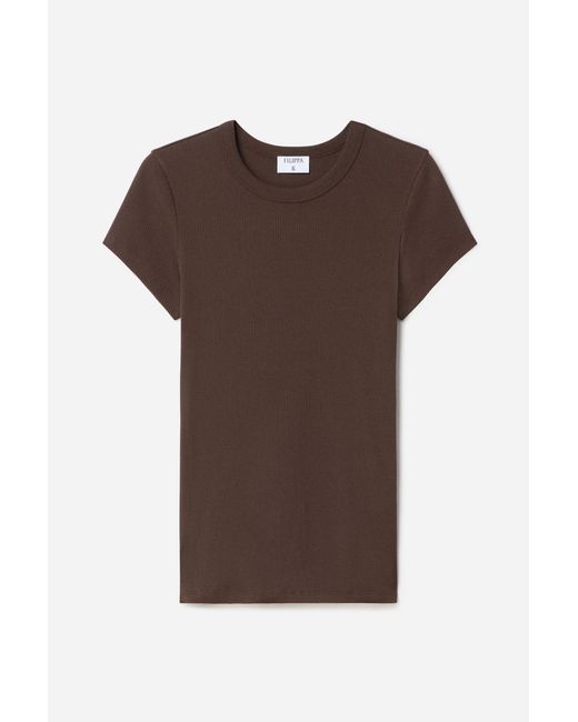 Filippa K Blue Fine Rib Tee