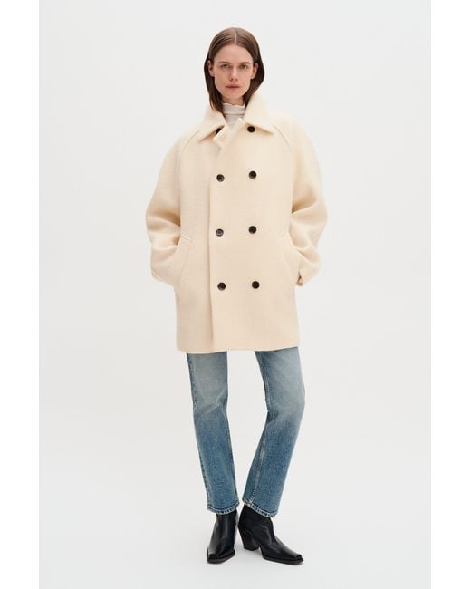 Filippa K Natural Boiled Wool Peacoat