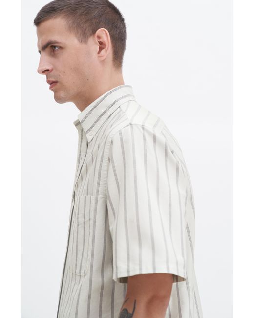 Filippa K Blue Striped Oxford Shirt for men