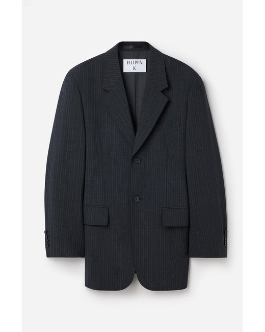 Filippa K Blue Hourglass Pinstripe Blazer
