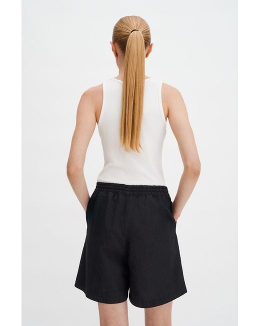 Filippa K Black Jessa Linen Shorts