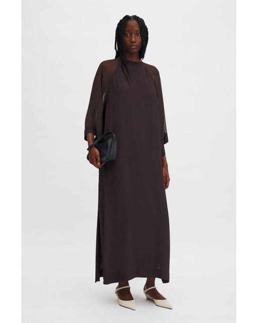 Filippa K Brown Sheer Raglan Kaftan