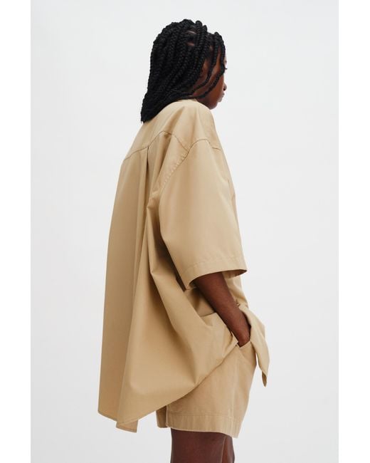 Filippa K Natural Oversized Short Sleeve Shirt
