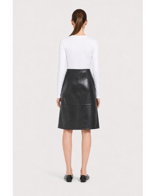Filippa K Blue Miley Leather Skirt