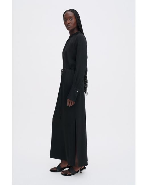 Filippa K Black Gathered Raglan Dress