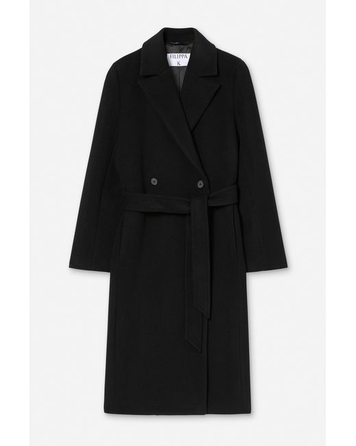 Filippa K Blue Charlotte Wool Belted Coat