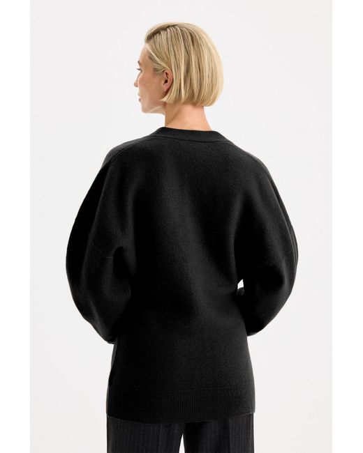 Filippa K Black Hourglass Felted Cardigan