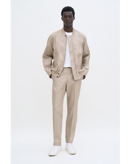 Filippa K Natural Cotton Tailored Trousers for men