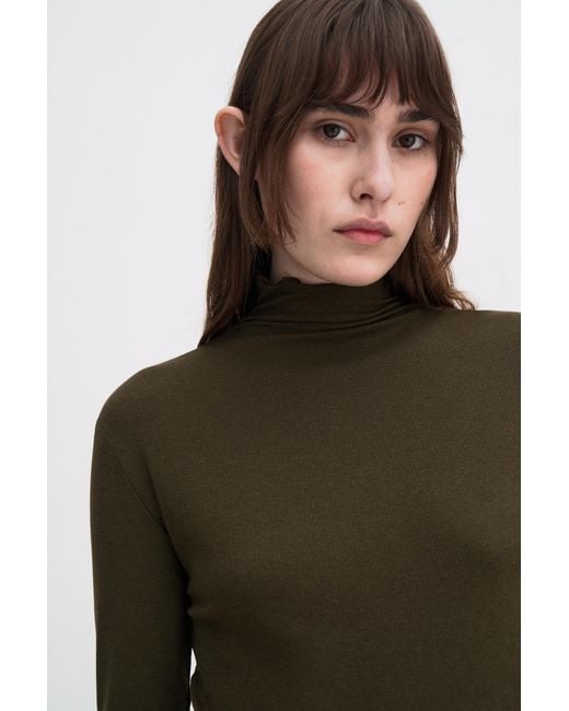 Filippa K Multicolor Rib Mock Neck Top