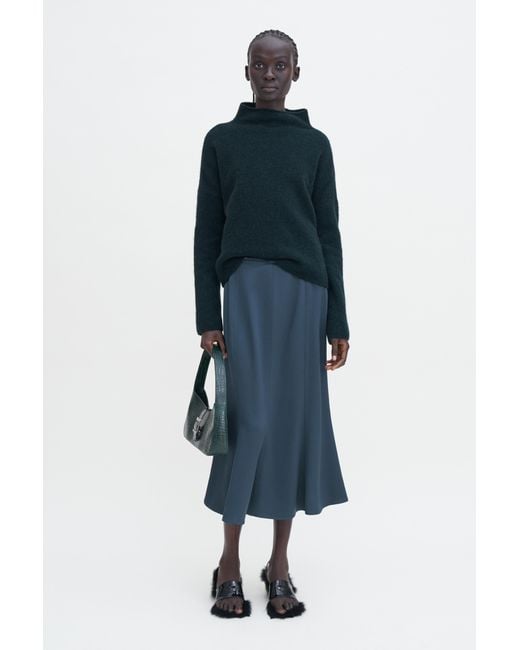 Filippa K Blue Satin Skirt