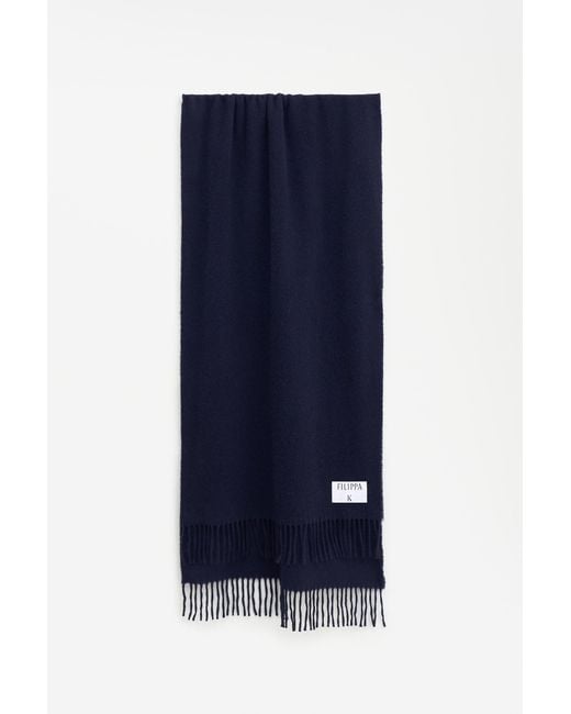 Filippa K Blue Cashmere Blend Scarf