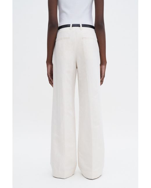 Filippa K White Relaxed Straight Cotton Linen