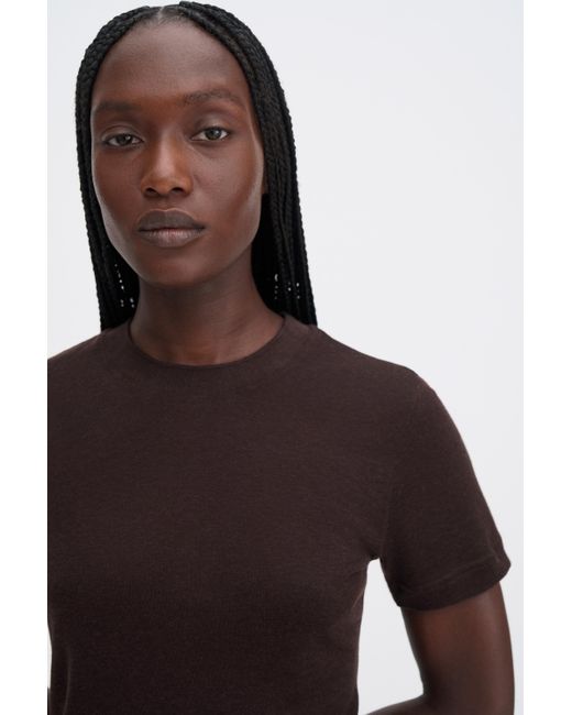 Filippa K Brown Lyocell Cashmere Tee