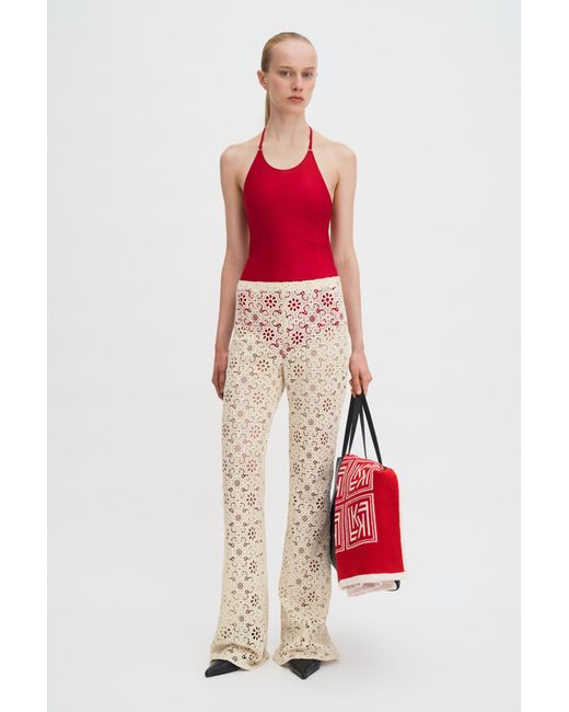 Filippa K Red Strap Swimsuit