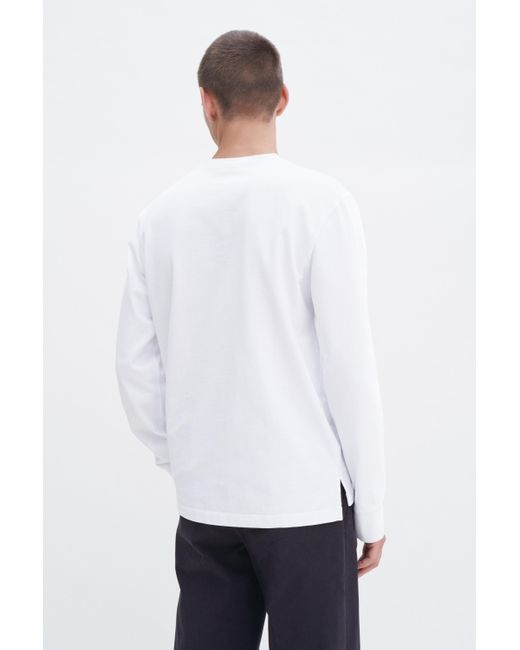 Filippa K White Heavy Cotton Henley for men
