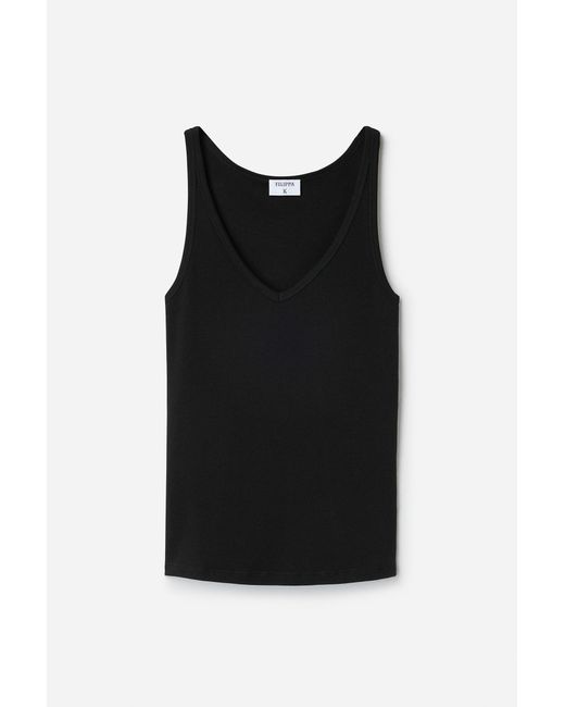 Filippa K Black V-Neck Tank