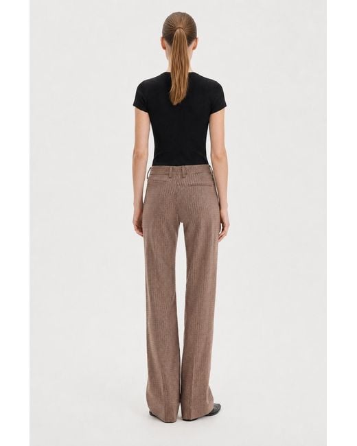 Filippa K Brown Bootcut Check Trousers