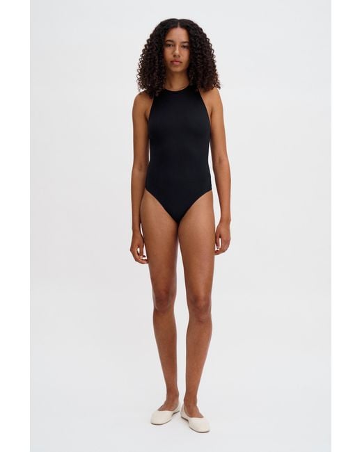Filippa K Black Cross-Back Swimsuit