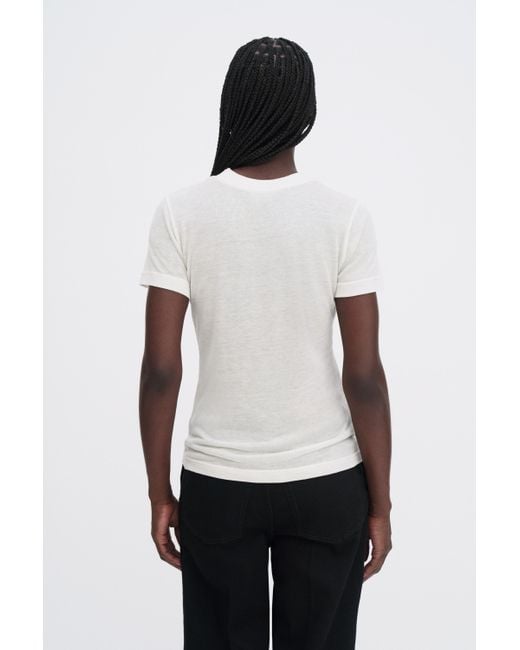 Filippa K White Lyocell Cashmere Tee