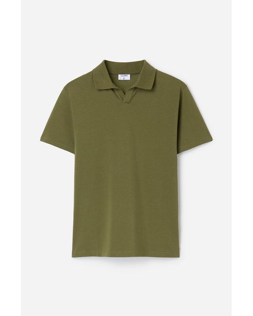 Filippa K Green Stretch Cotton Polo T-Shirt for men