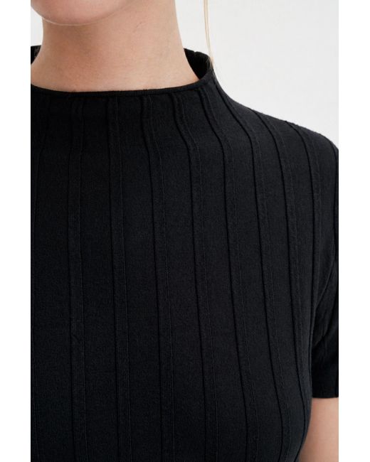 Filippa K Blue Mock Neck Top