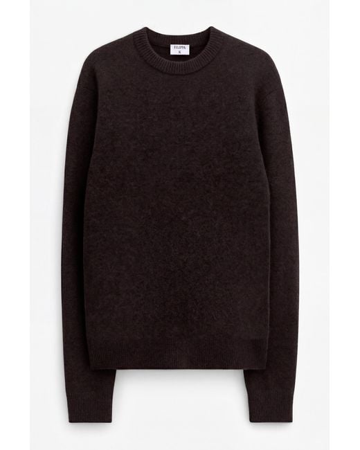 Filippa K Black Wool Yak Sweater for men