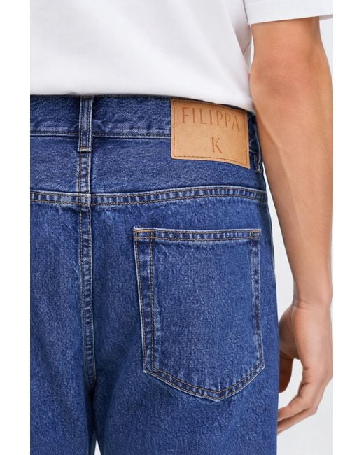 Filippa K Blue Tapered Cropped Jeans for men