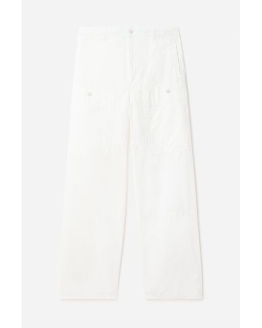 Filippa K White Washed Cotton Cargo Trousers for men