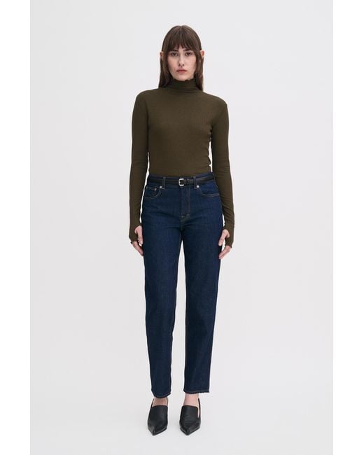 Filippa K Multicolor Rib Mock Neck Top