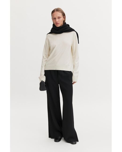 Filippa K White Teo Drapey Trousers