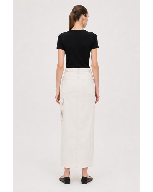 Filippa K White Long Cargo Skirt