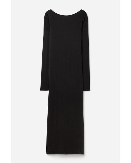 Filippa K Black Scooped Back Jersey Dress