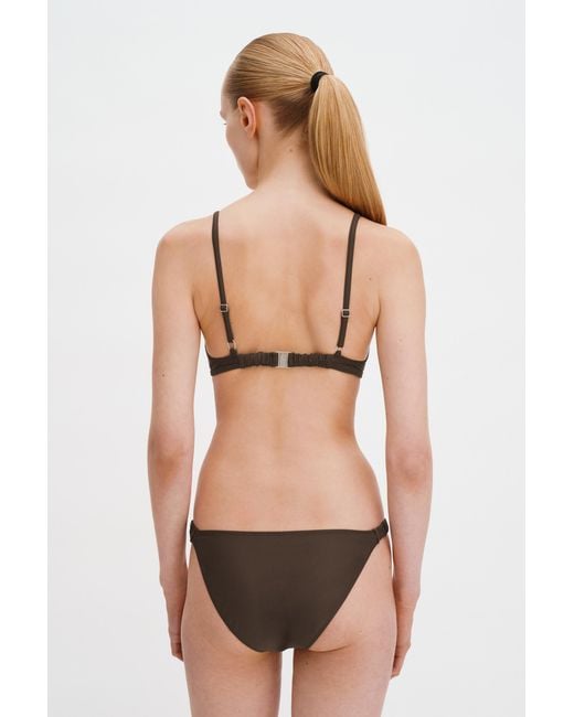 Filippa K White Gathered Back Bikini Top