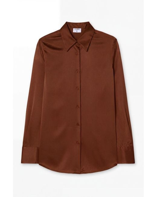 Filippa K Brown Silk Shirt