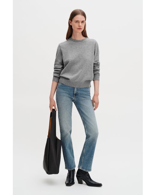Filippa K Gray Soft Wool Crewneck Sweater