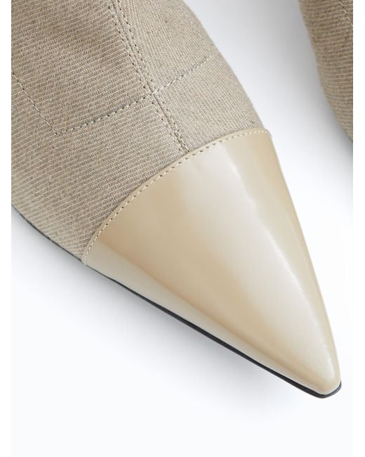 Filippa K Natural Pointy Kitten Stretch Denim Bootie