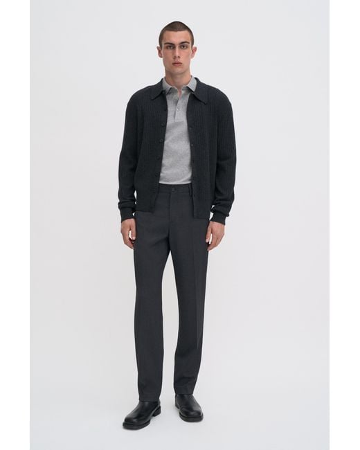 Filippa K Black Troy Trousers for men