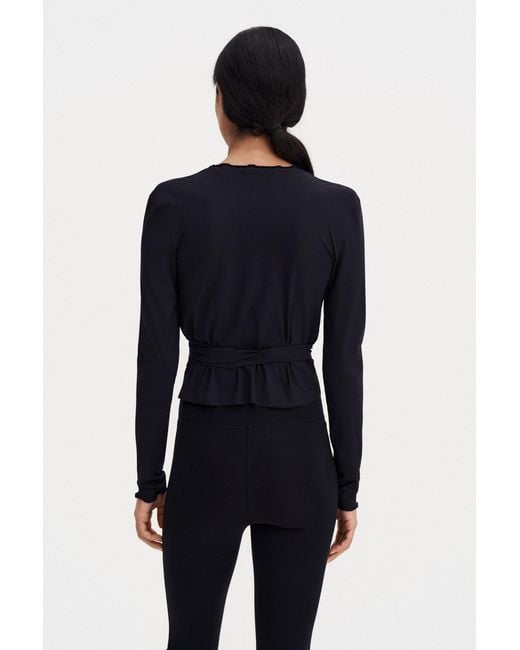 Filippa K Blue Functional Wrap Top