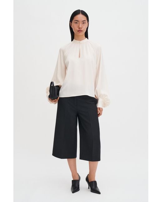 Filippa K White Stand Collar Blouse