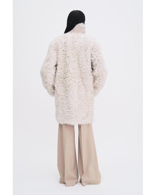Filippa K Natural Reversible Shearling Coat