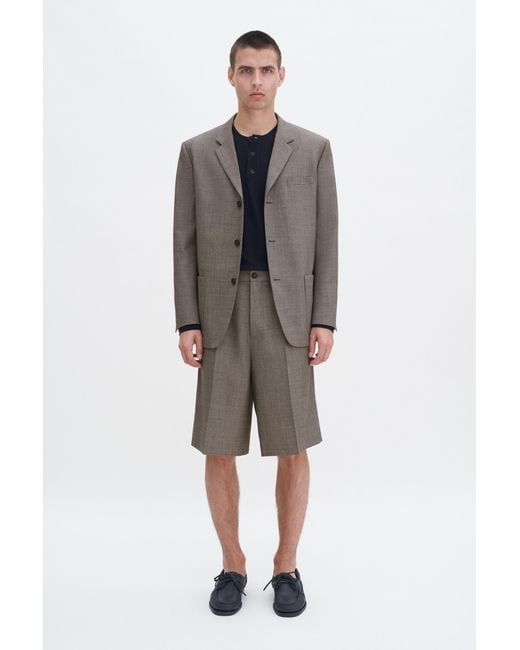 Filippa K Gray Wool Blend Patch Pocket Blazer for men