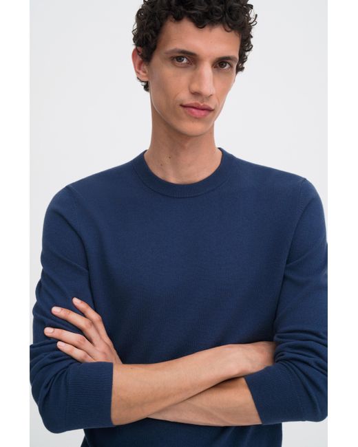 Filippa K Blue Cotton Merino Sweater for men