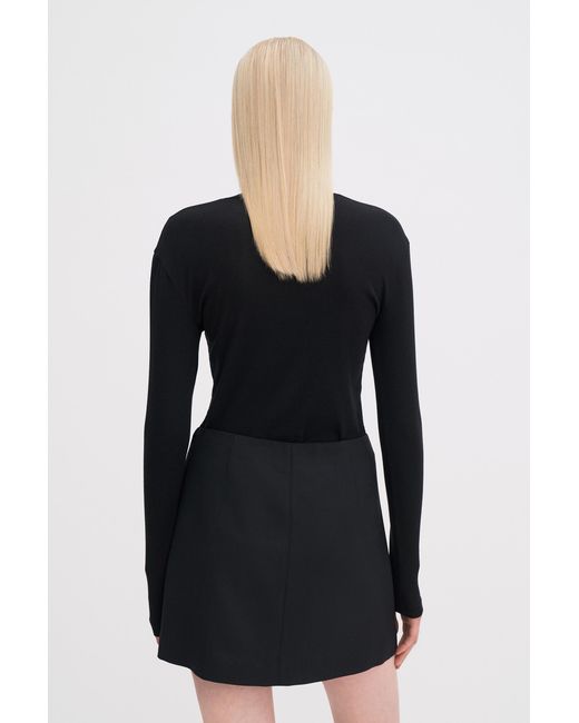 Filippa K Black Wool Mini Skirt