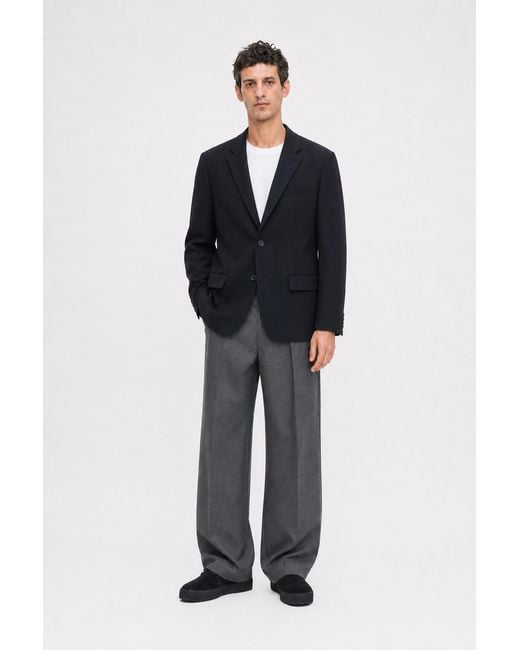 Filippa K Black Tailored Wool Blazer for men